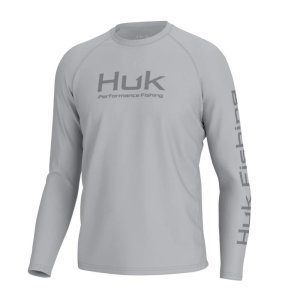Huk H1200524-034-XXL Vented Pursuit Long Sleeve Shirt Harbor Mist 2XL