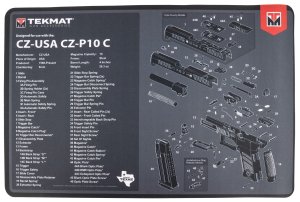 TekMat TEKR17CZP10C CZ P-10C Cleaning Mat 11"x17" Rubber