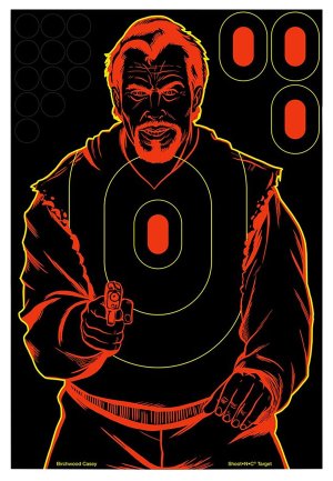 Birchwood Casey Shoot-N-C Bad Guy Silhouette Targets 12x18 12 Pack 34647
