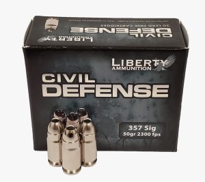 Liberty LACD357SIG053 Civil Defense 357 Sig 50gr Lead-Free Ammo 20 Rds