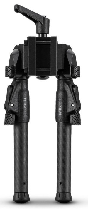 Mdt Sporting Goods Inc 105560BLK GRND-POD Black Aluminum, 4.5"-9.0", Spiked Feet, Fits Picatinny Rail