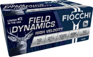 Fiocchi 12HV4BK Field Dynamics 12 Gauge 2.75" 4 Buck 10rd