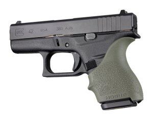 Hogue HandAll Beaver Tail Grip Sleeve for Glock 42 43 OD Green