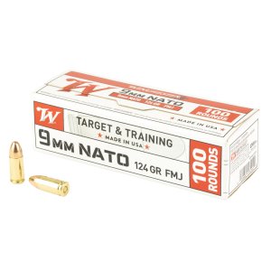 Winchester USA White Box 9mm NATO 124 gr FMJ Ammunition