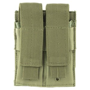 NcSTAR Double Pistol Magazine Pouch Nylon Green MOLLE Straps