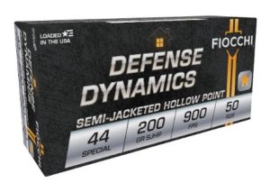 Fiocchi 44SA500 Defense Dynamics 44S&WSpl 200gr Semi Jacketed Hollow...