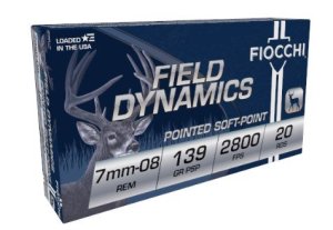 Fiocchi 7MM08B Field Dynamics 7mm-08 Rem 139gr PSP 20rd Box