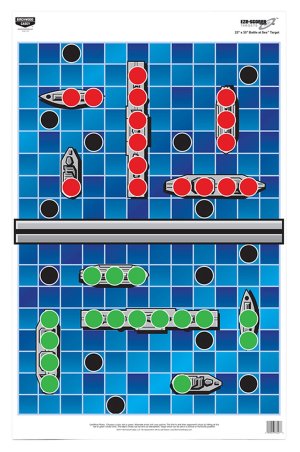 Birchwood Casey EZE-Scorer 23"x35" Battle at Sea Target Blue 5-Pack