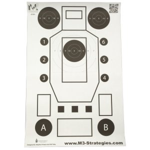 M3 Strategies M3-MK3-100 Multi-Purpose V3 Training Target, 23"x35", 100/Box