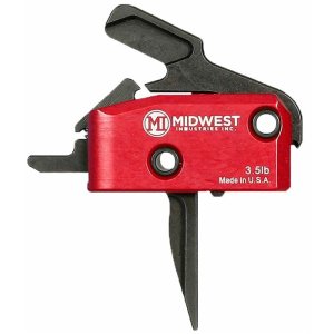 Midwest Industries MI-TRIGGER-F AR-15 3.5lb Enhanced Flat Trigger Black