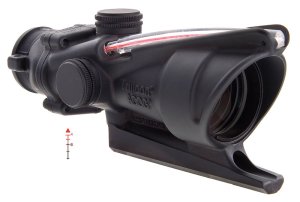 Trijicon 100213 ACOG Black Hardcoat Anodized 4x32mm Illuminated Red Tri...