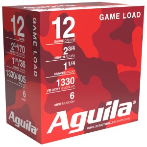 Aguila Ammunition 12 Gauge 2-3/4" 1-1/4 oz Lead-6 Ammo 25 Rds 1CHB1206
