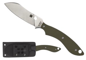 Spyderco Stok Drop Point FB50GPOD 2.95 In Olive Drab G10 Sheath