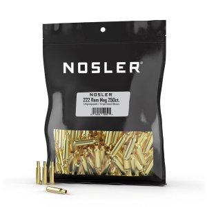 Nosler Unprimed Unprepped Brass .222 Rem Mag 250 Count Bulk Cases