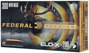 Federal Premium P300WELDX1 .300 Win Mag 200 Gr Hornady ELD-X 20 Rounds