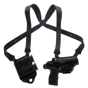 Galco MCII224B Miami Classic II Shoulder Holster Black Leather Right Hand