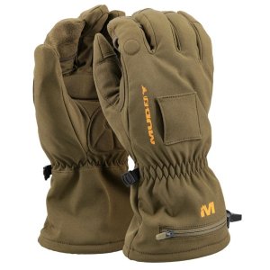 GSM Outdoors Nucleus Heated Softshell Gloves Brown Clay Medium