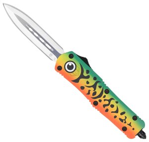 CobraTec MFLGNFS3DAGNS FS-3 3" D2 Steel OTF Dagger Green Lure Handle
