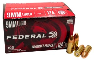 Federal AE9AP100 9mm Luger 124 Grain Full Metal Jacket 100 Rounds