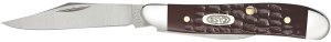 Case Peanut 00046 Folding Knife 2 Blade 2.88 in Brown Synthetic