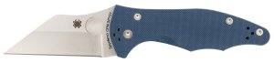 Spyderco C85GPCBL2 Yojimbo 2 3.20" Folding Wharncliffe Plain CPM SPY27 SS Blade, Cobalt Blue G10 Handle