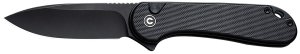CIVIVI Elementum II 2.96In Stonewash Blade Button Lock G-10 Black