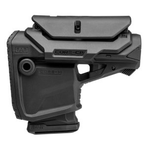 FAB Defense FXGLCOREMAGCPB AR-15 Stock w/Mag Carrier & Cheek Riser Black