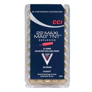 CCI Maxi-Mag TNT 22 WMR 30 Grain HP 2200 FPS 2000 Rounds