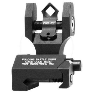 Troy SSIGDOARFBT00 Rear Folding BattleSight Dioptic Black Anodized AR-15