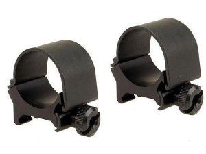 Weaver 49041 Detachable Top Mount Rings 1 in Matte Black Medium