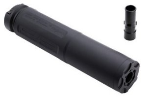 DefCan 45 Suppressor: Full-Auto Rated, 30 dB Sound Reduction, 7075 Aluminum, Hard Coat Anodized, Bi-Lock QD Mount
