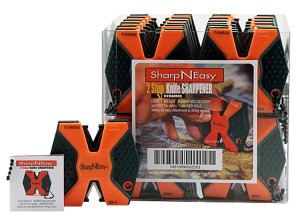 AccuSharp 335CD Knife Sharpener Ceramic Stone 2-Step Black Orange Plastic
