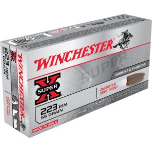 Winchester X223R .223 Remington 55gr JSP 20 Rounds 3240 fps Brass