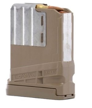 LANCER MAGAZINE L7AWM SR-25 7.62X51 5RD OPAQUE FDE GEN