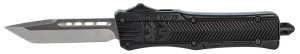 CobraTec SBCTK-1STNS 2.75" Tanto Plain Edge OTF Knife, D2 Steel, Black