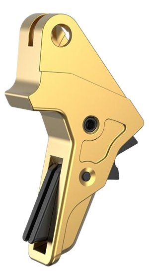 Tyrant CNC TDMPTRIGFSCGOLD/BLK Gold Aluminum Trigger for S&W M&P 1.0/2.0