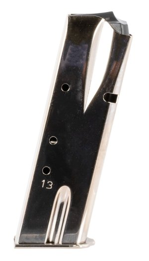 Mec-Gar MGBRHP13N 9mm 13rd Nickel Steel Magazine for Browning Hi-Power