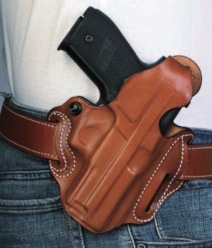 DeSantis 001TAX7Z0 Thumb Break Scabbard RH OWB Leather Holster Tan