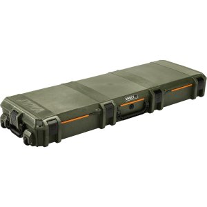 Pelican Vault Double Rifle Case 53 In OD Green Foam Wheels