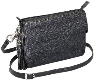 GTM GTM-10/BK Clutch Purse Embroidered Lambskin Black