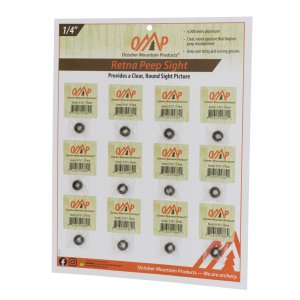 October Mountain Retna Peep Sight OD Green 1/4" 12-Pack