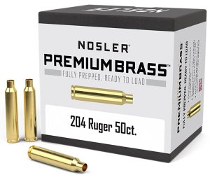 Nosler .204 Ruger Unprimed Brass Cartridge Case 50 Count 10056