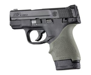 Hogue 18401 HandALL Beaver Tail Grip Sleeve OD Green Fits M&P Shield LC9