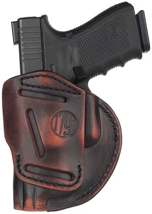 1791 Gunleather 4WH5VTGR 4-Way IWB/OWB Size 05 Vintage Leather Belt Clip