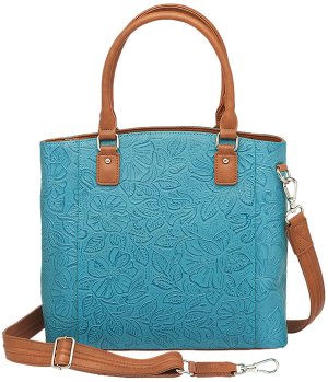 GTM GTM-51TLD/TBLUE TOWN TOTE COWHIDE TURQ