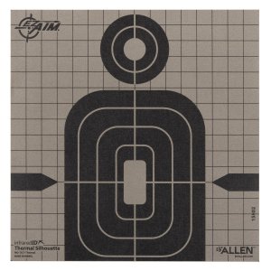 Allen 15802 Thermal Target Silhouette Hanging Paper 8"x8" Black/Gray