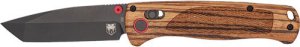 CobraTec Knives Legacy Bar Lock 3 In Tanto D2 Zebrawood Black