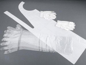 HME GCK Game Cleaning Kit Gloves Apron Plastic Bag 5-Piece