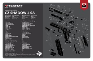 TekMat CZ Shadow 2 SA Gun Mat - Weather-Resistant Rubber Padding