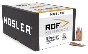 Nosler RDF Match 6.5mm .264 130gr Hollow Point Boat Tail 500 Count